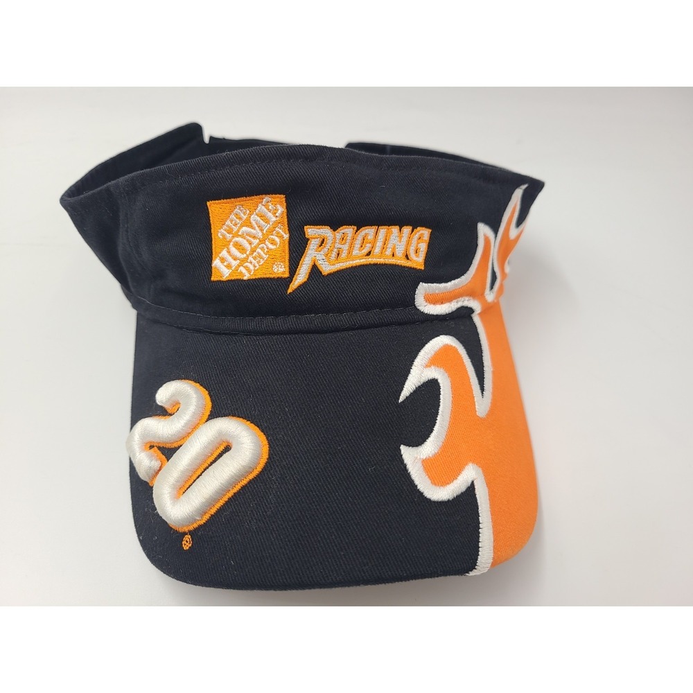Vintage Tony Stewart #20 The Home Depot Racing Flames Chase Visor Hat Cap NASCAR